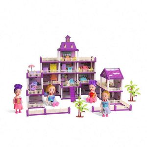 TOYSRUNNER DLHS0307 ชุดประกอบบ้านพลาสติกพีวีซี-ชุดของเล่นเฟอร์นิเจอร์จิ๋ว - Product Image 1