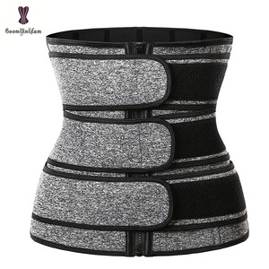 Alta qualità all'ingrosso Nylon Sauna sudore cintura <span class=keywords><strong>dimagrante</strong></span> vita Trainer tre bande con 9 ossa in acciaio - Product Image 6