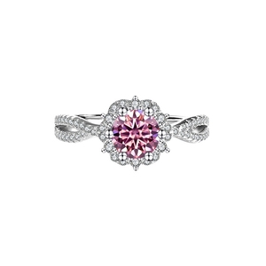 Anello di Lusso MuShan in Argento Sterling 925 con Diamante Moissanite, Anello di Fidanzamento Placcato Oro 18K, Brevetto MST - Product Image 3