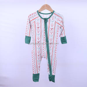 Pijamas de Natal de Manga Longa YiYing Confortáveis para Bebês em Bamboo com Zíper para Crianças Impressão Personalizada Body Infantil - Product Image 5