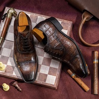 Chaussures pour hommes en cuir de vachette de haute qualité, faites à la main, respirantes, antidérapantes, souples, légères, à lacets, confortables, peintes à la main, pour l'hiver