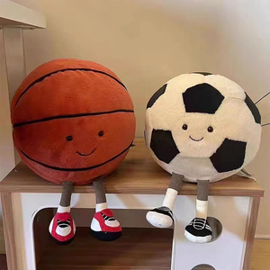 Peluche de <span class=keywords><strong>basket</strong></span>-ball personnalisée, cadeau amusant de <span class=keywords><strong>basket</strong></span>-ball, peluche de <span class=keywords><strong>basket</strong></span>-ball douce avec des jambes, adorable coussin de sport pour garçons - Product Image 3