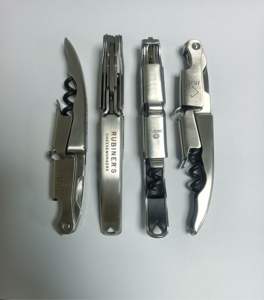 Tire-bouchon professionnel artisanal pour serveur, ouvre-bouteille à vin avec coupe-capsule à double charnière pour serveurs, sommeliers, barmen - Product Image 4