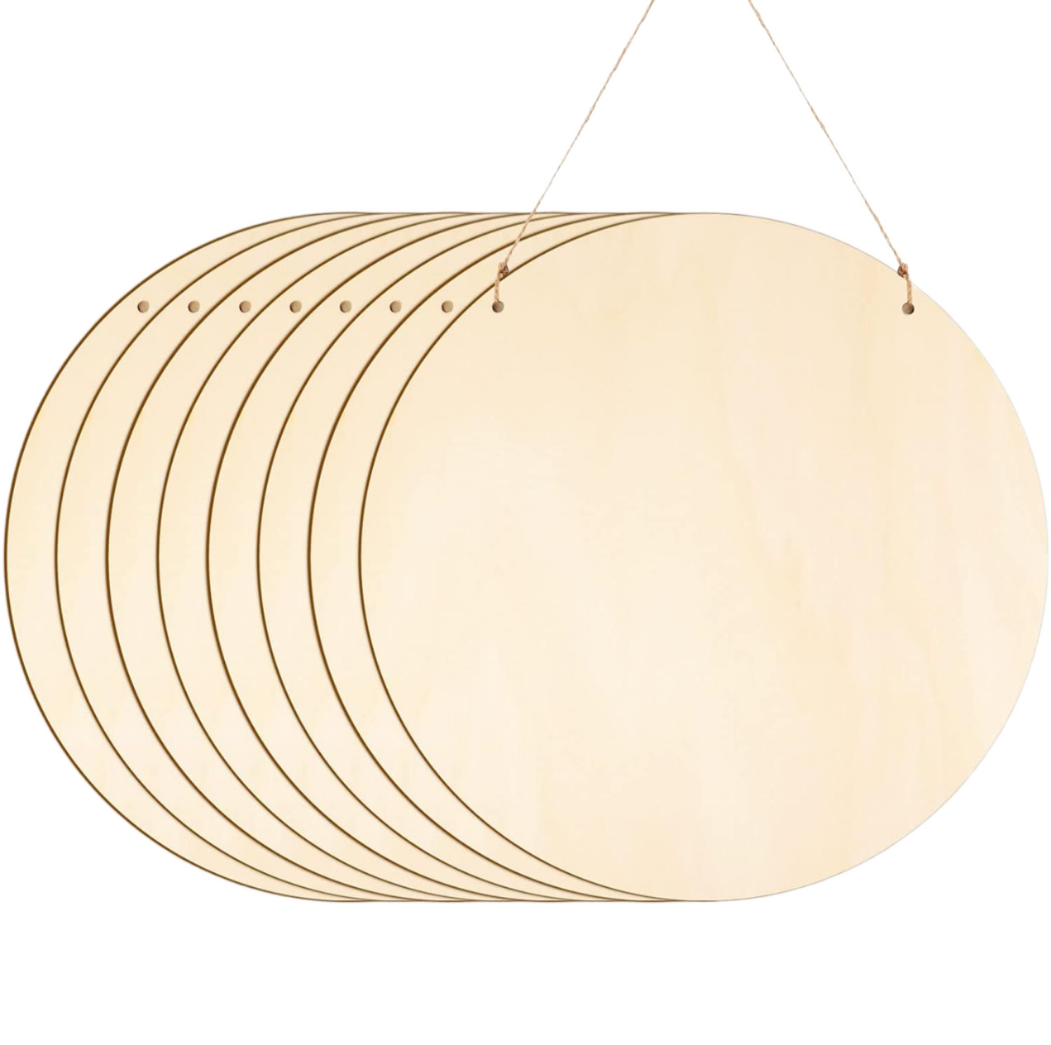 Unfinished Round Wood Chips 3mm Thick DIY Home Decor in a Lovely Style for Holiday celebrations