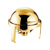 6L Edelstahl 201 Alkoholbetriebener Chafing Dish Heizer Speisenwärmer 85-100°C Temperaturregelung 6 Stunden Hotel Restaurant