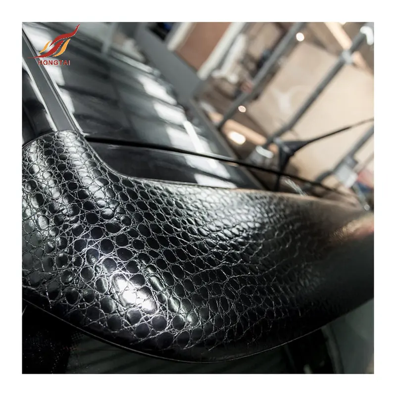 luxury race car snake leather covered spoiler external decorative vinyl roll car steering leather wrap
