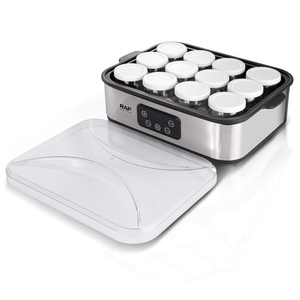 RAF 25W <span class=keywords><strong>Yogurt</strong></span> con 12 tazze di vetro PTC riscaldamento rapido sicuro risparmio energetico facile pulizia per <span class=keywords><strong>Yogurt</strong></span> sano fatto in casa - Product Image 3