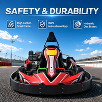 Kart de un Solo Asiento para Pista de Karts, con Control Remoto Opcional, 3 Horas de Funcionamiento, para Parques de Diversiones