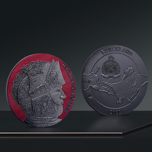 Réplica de Moneda de Plata Antigua del Guerrero de Azovstal de Niue, Alta Calidad con Caja - Product Image 1