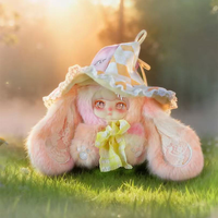 Jouet en peluche sorcière magique, boîte mystère, poupée en peluche mignonne à grandes oreilles, figurine de collection surprise, ornement de bureau Kawaii, cadeau