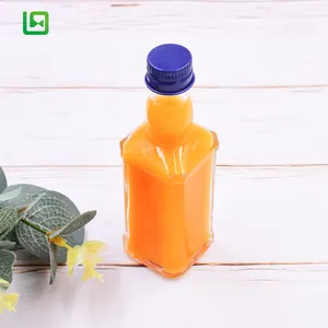 50ml Alcoholic beverage juice drinks liquor wine whiskey small mini sample glass bottle with lid