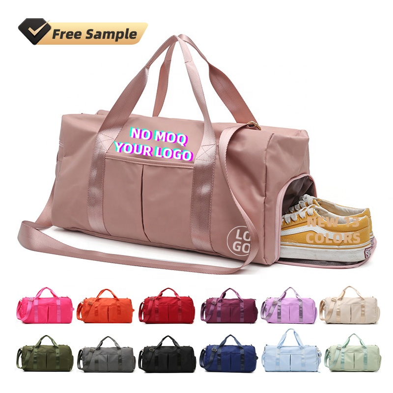 13 Kleur Custom Droog Nat Sport Duffel Holdall Training Yoga Reizen Overnachting Weekend Schouder Tote Sporttas Met Schoenen Compartiment