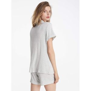 Womens Pajamas Set Short Sleeve Button Down Cotton Sleepwear Soft Nightwear Breathable Bamboo Cotton <b>Pyjamas</b> Sets <b>For</b> Young Girl - Product Image 2