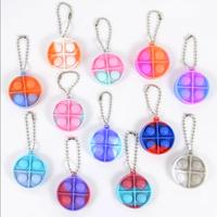 Mini Pop Sleutelhanger Peuter Zintuiglijke Fidget Speelgoed Bulk Klaslokaal Prijzen Terug Naar School Halloween Verjaardag Feest Favorieten Bruiloft Cadeau