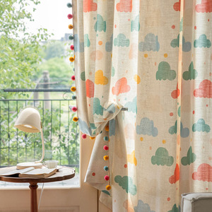 <span class=keywords><strong>Tende</strong></span> Oscuranti Moderne per Bambini in Stile Crema Stampato per Soggiorno <span class=keywords><strong>Tende</strong></span> Trasparenti a Pacchetto per Portafinestra 100% Poliestere Personalizzabili - Product Image 2