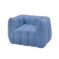 Canapé pouf en polaire Teddy durable, extra large, compressé, housse de canapé pouf lavable et amovible, pour salon et enfant