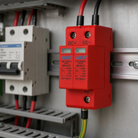 Dispositif de protection contre les surtensions AC 385V 500V SPD 2P 40kA Type 2 Parafoudre AC Protection sur rail DIN pour sortie d'onduleur solaire