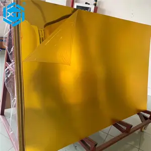 Feuille de miroir à sens unique en acrylique doré anti-rayures 1.5mm 2mm 3mm 1220x2440mm