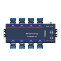 Puerta de enlace industrial de 8 puertos OEM, etiqueta neutral, sin logotipo de marca, RS232, RS485, Ethernet, TCP/IP, Modbus, redes de comunicación múltiple