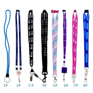 No Minimum Order Custom Printed Lanyard, Cheapest Lanyard With id Holder Card Completely Customize Custom your Own Key Lanyard