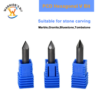 Fraise de gravure CNC Warrior's Bit haute précision en diamant et PCD pour marbre et granit, 6 cannelures, OEM