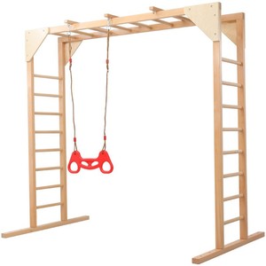 Wooden Indoor Climbing <b>Frame</b> With <b>Swing</b> For Children Sensory Integration Training Equipment - Product Image 5