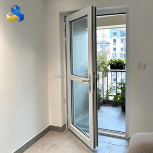 <span class=keywords><strong>Porte</strong></span> extérieure simple moderne entièrement vitrée en PVC insonorisé - Product Image 3