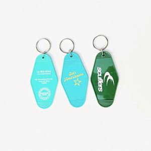 Promotion Custom Logo Blank <b>Plastic</b> Retro Hotel Tags Keychain Motel Keyrings Room Number <b>Key</b> <b>Chain</b> - Product Image 6