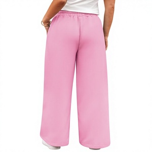 Custom Printed Women Baggy Sweatpants Oversized Relaxed Fit Fleece <b>Trousers</b> Ladies Mid Waist Casual Street Wear Baggy Sweatpants - Product Image 2