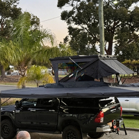 Carpa de techo para camioneta, moderna, para 4 personas, con apertura lateral grande, con tapete anticondensación para SUV
