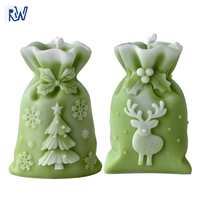 Weihnachtsgeschenktüte Kerzen-Ornament Silikon-Kuchenform DIY Weihnachtsdekoration Handgemachte Aromatherapie Unregelmäßige Form