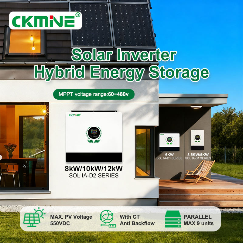 CKMINE 10 kw Hybrid Solar Inverter 10kw 10kva 48V on Grid off Grid ...