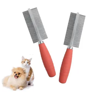 Wholesale Single Row Stainless Steel Pet Comb Needle Cat Hair Brush Pet Hair Grooming