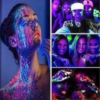 Peinture fluorescente UV pour le visage et le corps, maquillage néon, fournitures pour activités sociales, fête nocturne vibrante, carnaval d'Halloween effrayant