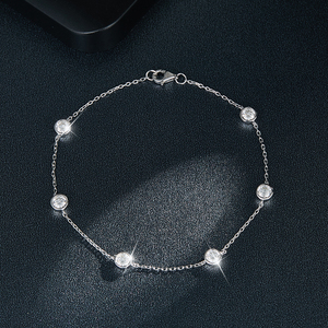 Bracelet ajustable en perles d'imitation, plaqué or rhodié, avec breloque en moissanite, style hip-hop, bijoux fantaisie en forme d'animal pour les fêtes - Product Image 3