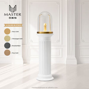 Vetrina per orologi di lusso di qualità di vendita calda vetrina vetrina in oro bianco da banco per gioielli in acciaio inossidabile - Product Image 4