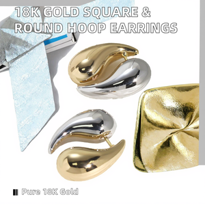 Boucles d'oreilles rondes à clipser en or massif 14k 18k, bijoux tendance pour fiançailles et mariage, unisexe - Product Image 2