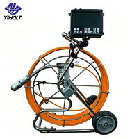 Caméra d'inspection des canalisations YIHOLT 60m HD CCTV auto-nivelante pour inspection professionnelle des drains
