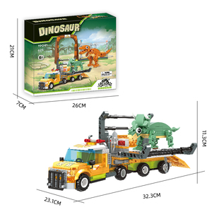 Woma Factory Ensemble <span class=keywords><strong>de</strong></span> blocs <span class=keywords><strong>de</strong></span> construction <span class=keywords><strong>de</strong></span> <span class=keywords><strong>dinosaures</strong></span> avec véhicule <span class=keywords><strong>de</strong></span> transport et 2 mini figurines <span class=keywords><strong>de</strong></span> <span class=keywords><strong>dinosaures</strong></span> (19041) - Product Image 6