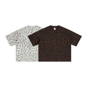 2026 New Summer American Retro Unisex <b>Leopard</b> <b>Print</b> <b>Shirt</b> Short Sleeve Crewneck Boxy Fit 240 Gsm 60% Cotton 40% Polyester <b>Shirts</b> - Product Image 5