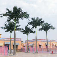 Feuilles de noix de coco artificielles tropicales roi noix de coco grands palmiers avec des tailles de 1 à 20M peuvent être personnalisés pour la décoration extérieure