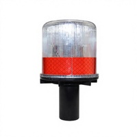 Balise clignotante solaire LED durable IP68, lumière d'avertissement routier en plastique non réfléchissant pour autoroutes et allées