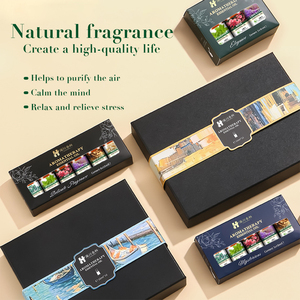 Kit d'huiles essentielles multi-parfums, fabrication <span class=keywords><strong>en</strong></span> usine, logo personnalisé, coffret cadeau d'aromathérapie pour diffuseur et massage - Product Image 3