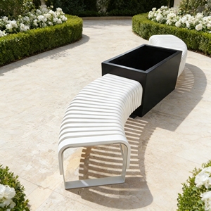 Y539 Custom Wood Slice Curved <b>Sofa</b> Art Bench for Exhibition Space Restaurant Seating Indoor Mall <b>Small</b> Apartment Hotel Reception - Product Image 5