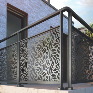 HIMOWAY <span class=keywords><strong>Ringhiera</strong></span> Moderna in Acciaio Inox Tagliata al <span class=keywords><strong>Laser</strong></span>, Pannello Decorativo per Balcone, Balaustre, Corrimano per Villa e Scale - Product Image 3