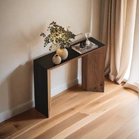 Console d'entrée style Wabi-sabi noire, meuble décoratif simple pour maison d'hôtes, rétro chinois du milieu du siècle, multifonctionnel