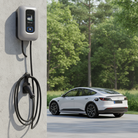 Nouvelle station de recharge pour véhicules électriques de type 2 NECS modèle 3012, 11 kW AC, avec entrée 380 V, noire
