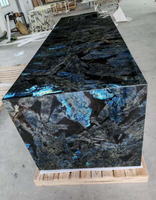 Nouvelle Arrivée : Plans de travail en Quartzite Naturel, Carreaux de sol modernes de luxe pour villas, Dalles de granit Labradorite bleue