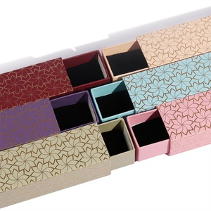 Customizable Luxury Bracelet Necklace <b>Box</b> Square Pattern Rectangle Style Jewelry <b>Gift</b> Packaging Logo Simple Rectangle Slide <b>Box</b> - Product Image 5