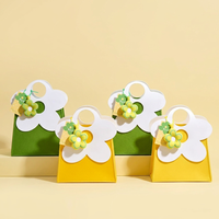 Sac fourre-tout en feutre à fleurs découpées, réutilisable, multicolore, idéal pour l'emballage cadeau – Nouvelle collection très prisée